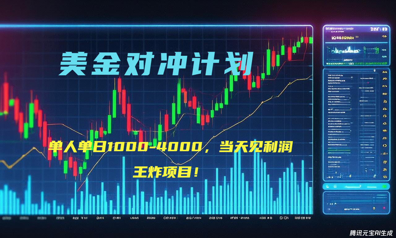 2025年最暴力项目“美金先登计划”最新最强对冲战法，每日实际收益1K-4K9-91创业网